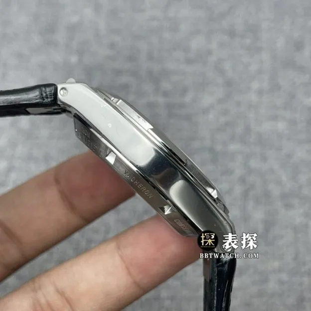 8F factory Vacheron Constantin across the world top-tier watch men's black dialleather strap model pictures and prices caseback live photo