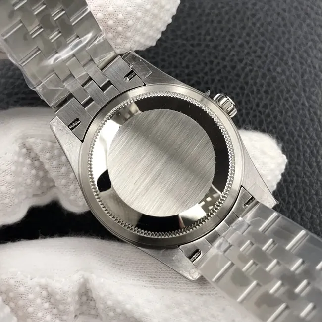 Rolex women's top-tier watch Datejust pink dial steel bracelet 31MM mechanical watch side view