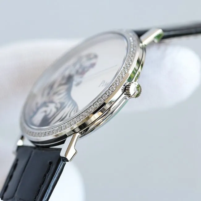 TW factory top-tier Piaget 2022 Year of the Tiger special edition silver steel case watch side view