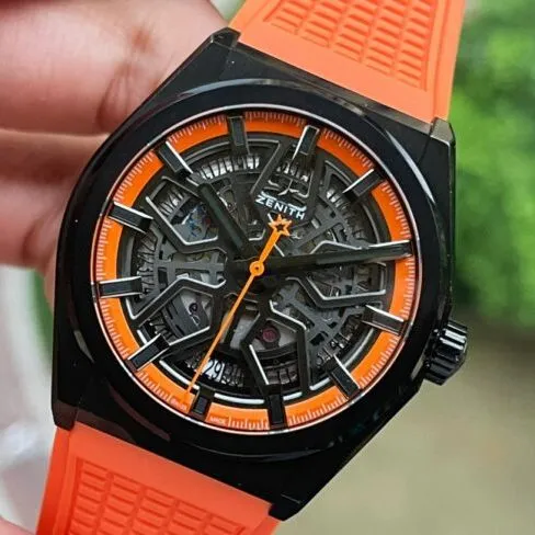 top-tiersuper cloneLF Zenith black dialDEFY series new upgraded version men's watch bracelet picture