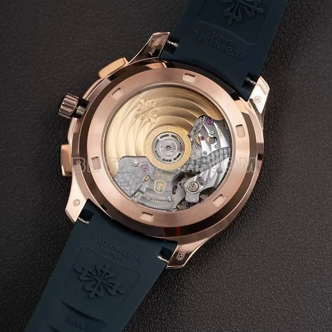 top-tier watch PPM factory Patek PhilippeAquanaut mechanical blue rubber braceletclasplive photos