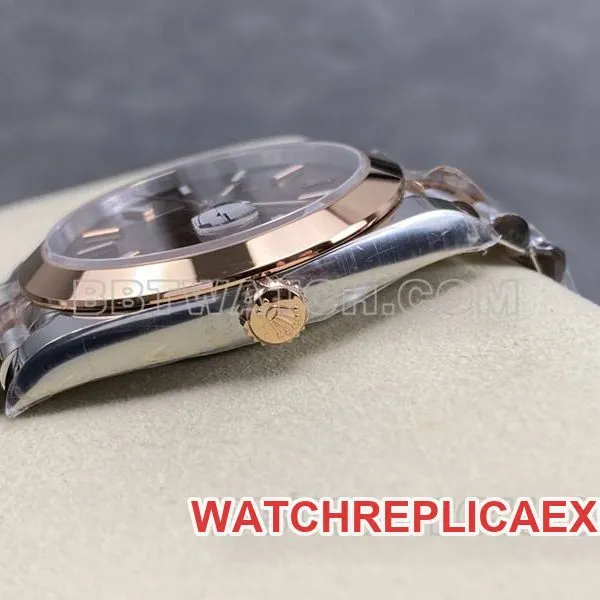 Rolex watch ARF Factory log 41mm aperture brown disc 3235 rose goldsteel bracelet bracelet live photos
