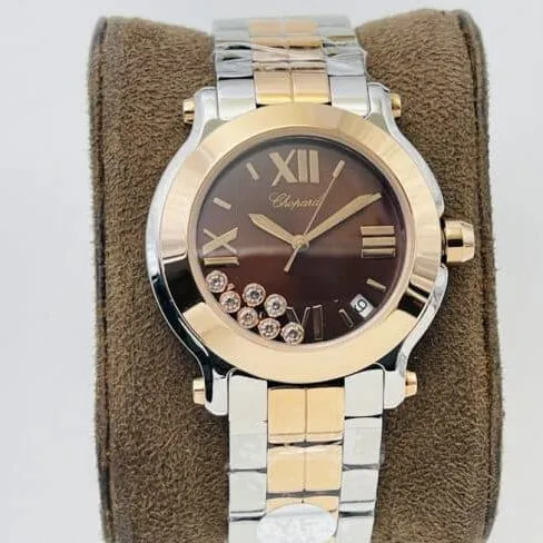 YF factory top-tier watch Chopard HAPPYDIAMONDS series indirect rose gold with diamond ladies watch clasp picture