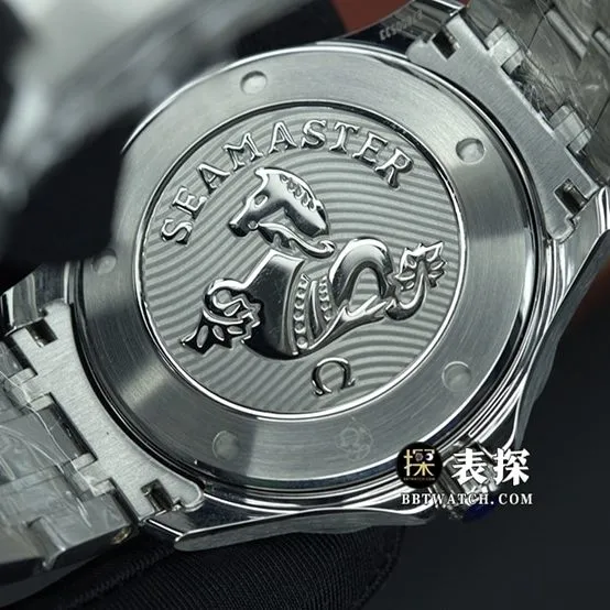 Original SeamasterOmega1:1replica watch black dialsteel bracelet model 212.30.41.20.01.003clasplive photos
