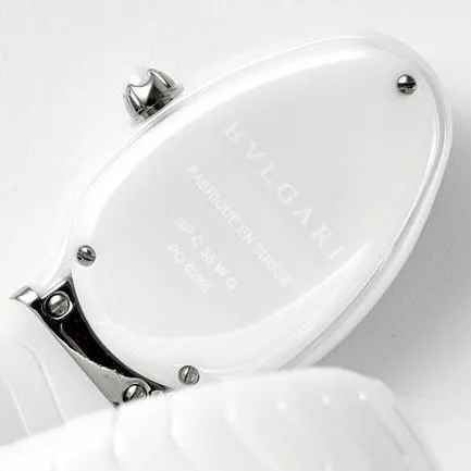 BV factory top-tier watch Bvlgari ladies white dialceramic quartz watch side view