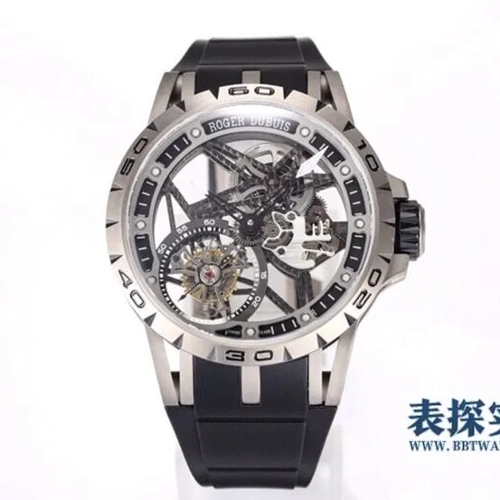 BBR King Roger Dubuis watch titanium steel hollow rubber model RDDBEX0479 side view