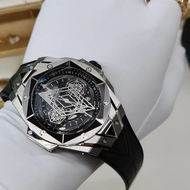 Hublottop-tier watch Big bang series fully automatic movement men's black dialrubber strap watch movement picture