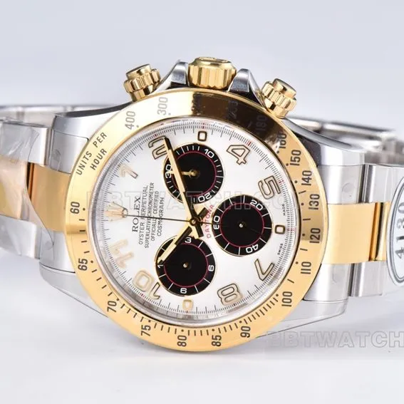 Factory C Rolex Daytonatop-tier 1:1high-quality gold panda plate 116523side live photo