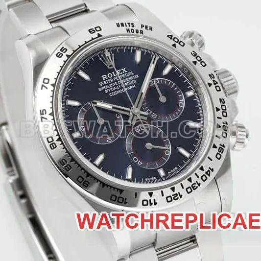APS factory Rolex Daytona1:1top-tier replicablue dialsteel bracelet model 116509side live photo