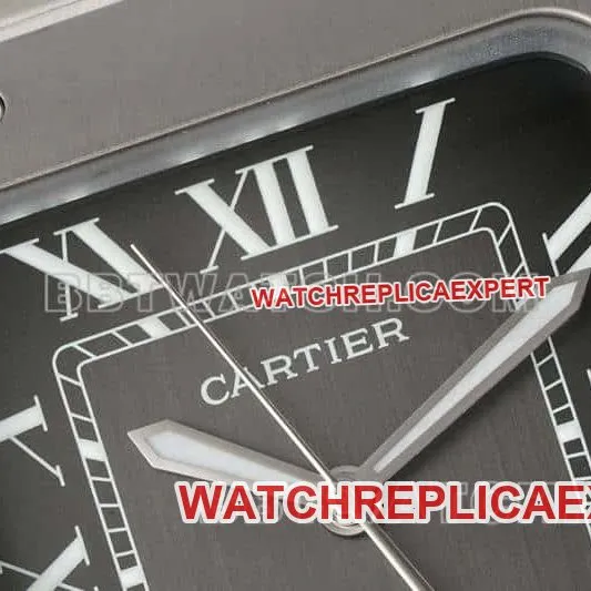 AF FactoryCartier Santos 1:1top-tier gray plate WSSA0037front live photo