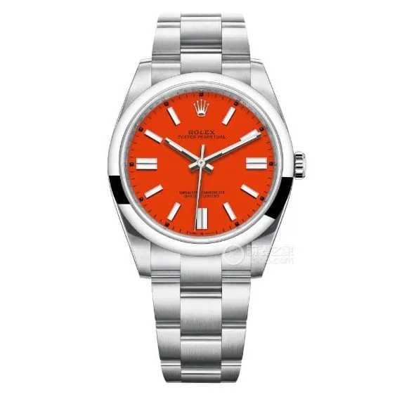 VS Factory Rolex Oyster Perpetual Super A 2024 New 41mm Red Dial m124300-0007 Front Real Shot Photo