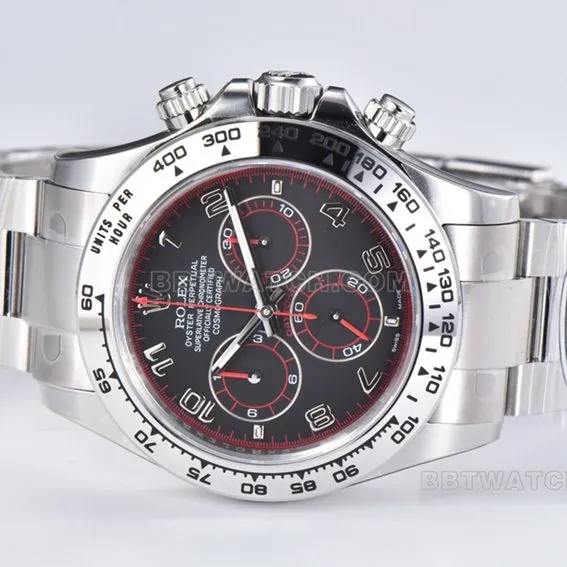 Factory C Rolex Daytona1:1super cloneblack dialsteel bracelet model 116509-78599front live photo