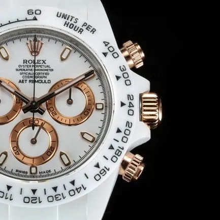 TW Factory Rolex Top Fully Automatic Mechanical White Dial Rubber Strap Men's Watch Buckle Photo