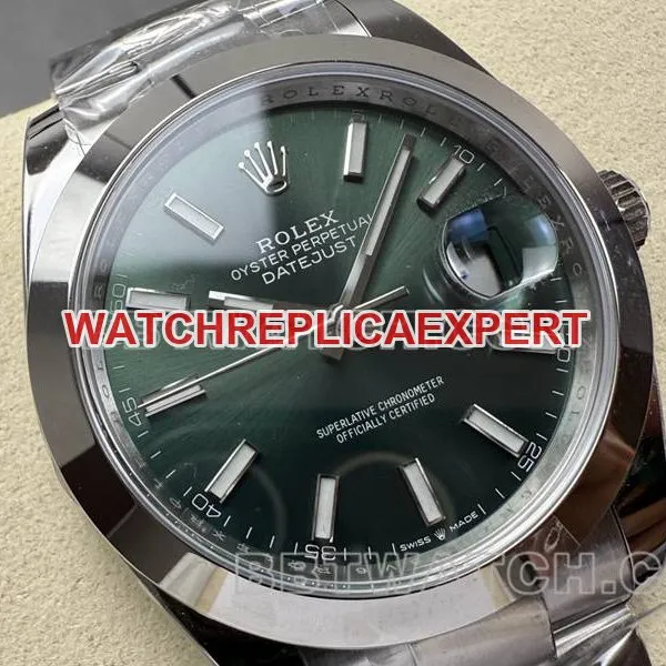 Rolex collectible watch ARF Factory log 41mm aperture green dial3235steel bracelet model side live photo