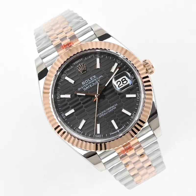 EW Rolex Datejust 41mm Top Grey Textured