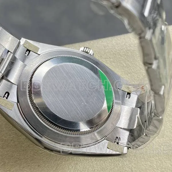 Rolex watch ARF Factory log 41mm aperture blue dial3235 steel bracelet caseback live photo