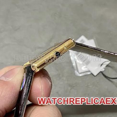 top-tier watch DR factory Cartier tank black dialquartz black braceletcaseback live photo