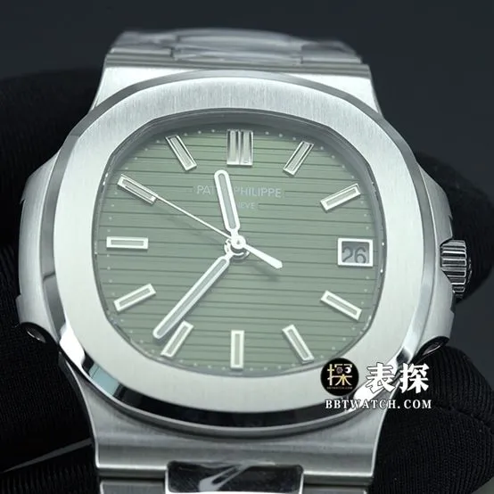 PPF FactoryPatek Philippe sporty and elegant top-tier watch men's olive green Nautilussteel bracelet picture and price wearing live photos