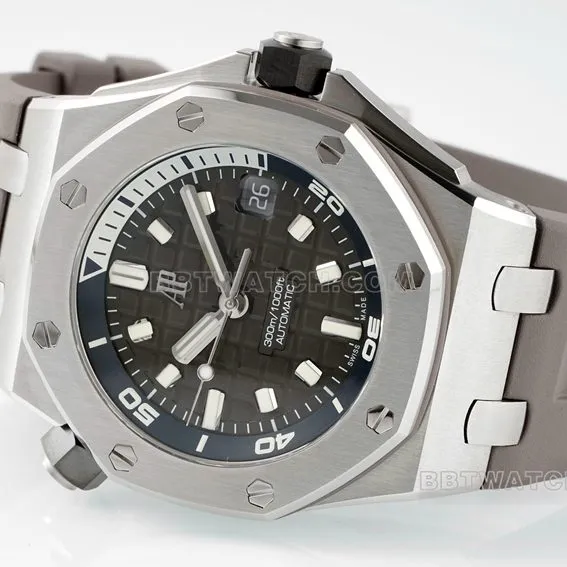 APS factory Audemars PiguetRoyal Oak offshore top-tier 1:1high-quality gray plate rubber model 15720ST.OO.A009CA.01front live photo