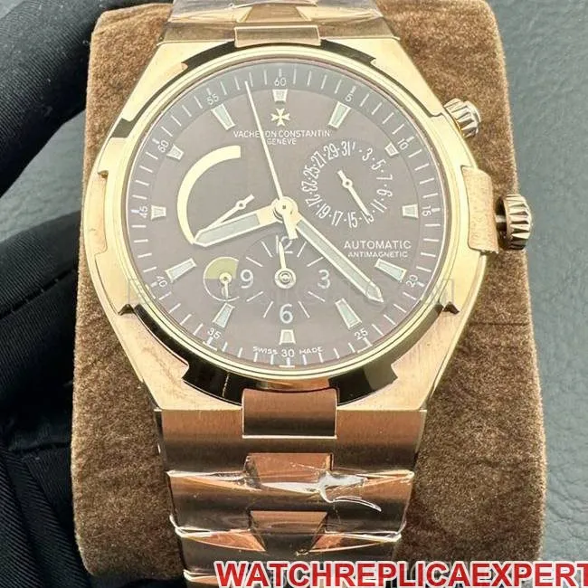 Top collectible watches Across The Sea 9F Vacheron Constantin Rose Gold Dark Brown Plate Mechanical 47450 Front Actual Picture