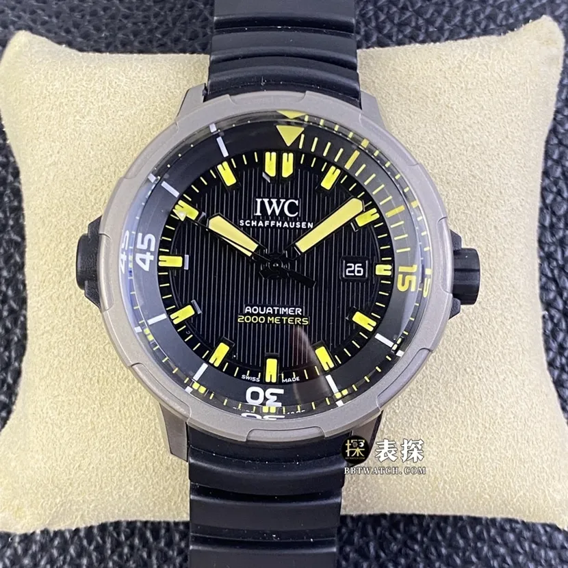 V6s factory IWC watch marine timepiece watch men's black dial rubber model pictures and prices side live photo
