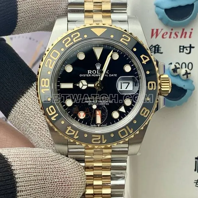 1:1replica watch GMT-MasterVS FactoryRolex gold preserved egg ring 3285 mechanical front live photo