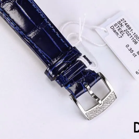 2021 latest ladies watch Chopard ultimate happy rainbow T diamond 274891-1007 blue bracelet back cover picture