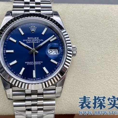 VStop-tier replicaRolexblue dial log 41MM watch_price_picture_quality clasp