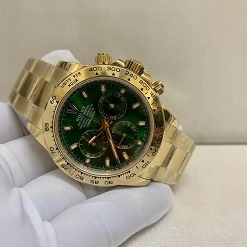 Rolex Men’s 18K Yellow Gold Emerald Green