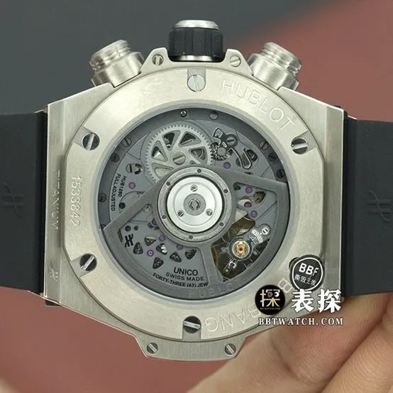 BBF Big Bang Hublot1:1replica watch hollow disc rubber model 421.NM.1170.RXmovement picture