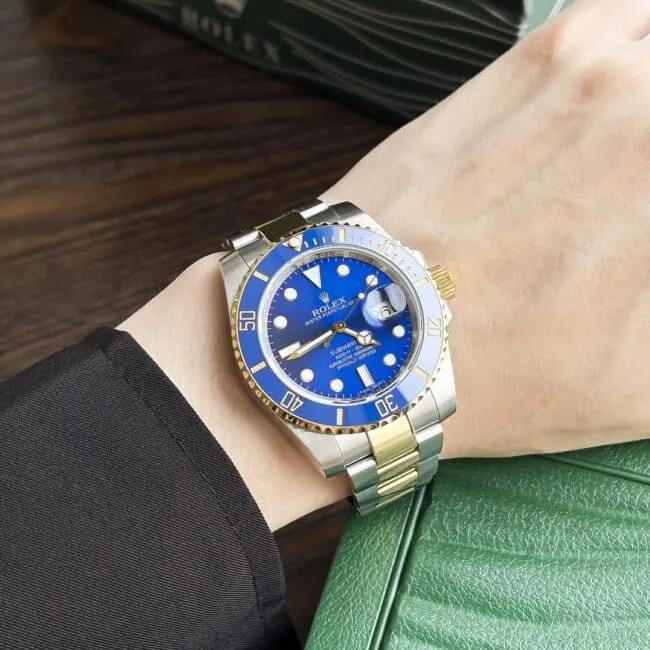 Dachang high-quality Rolex indirect blue dial Submariner series classic men's watch front view