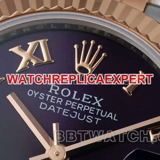 ARF FactoryRolex log 1:1top-tier purple plate 31mm gold five-lattice chain link 278271front live photo
