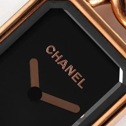 top-tier replicaChanel women's black dialrose gold with Premiere watch series quartz watch side view