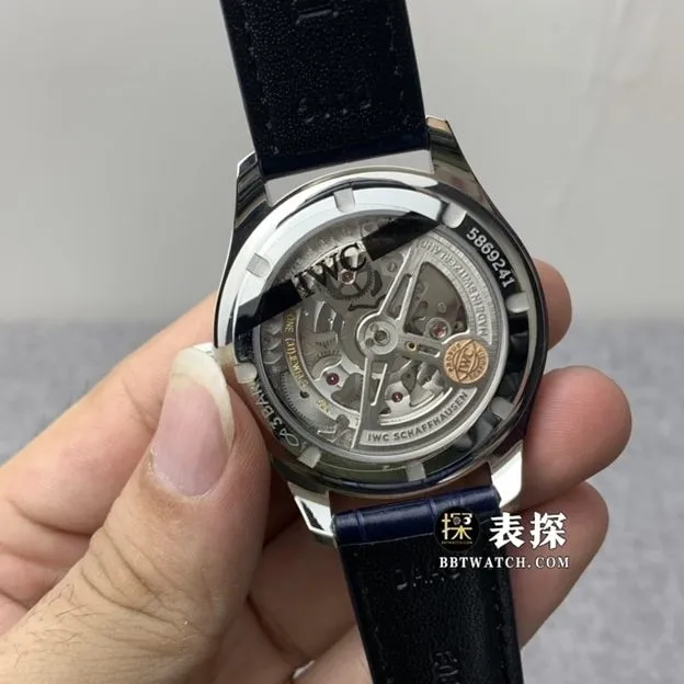 ZF FactoryIWC watch men's Portuguese watch silver white dialleather strap model pictures and prices side live photo