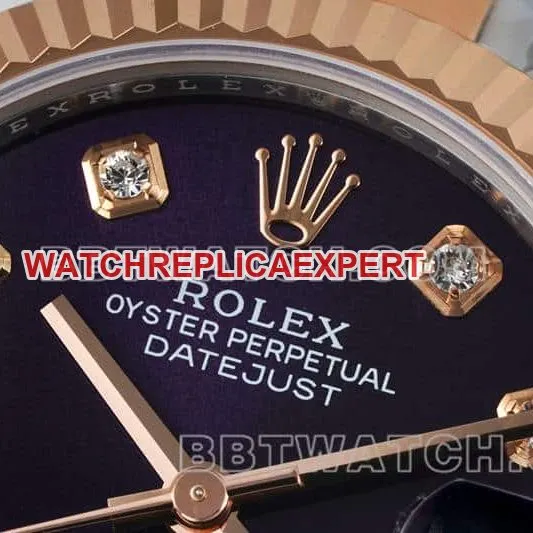ARF FactoryRolex log 1:1super purple plate 31mm gold three-lattice chain link 278271caseback live photo