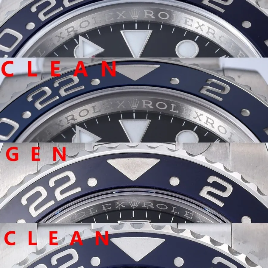 C factory GMT-MasterPepsi bezel genuine and fake comparison evaluation Rolextop-tier table date display comparison chart