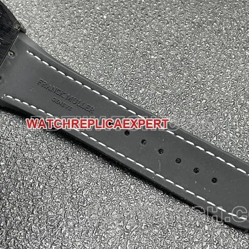 Frank Muller ABF factory collectible watch V45black dial black shell leather braceletside live photo