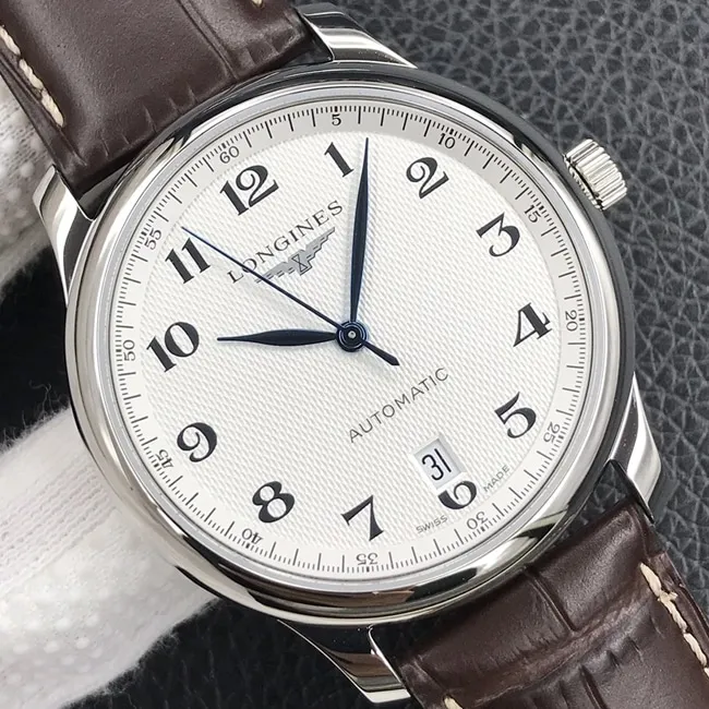KL factory top-tier watch Longines automatic movement famous craftsman series dial brown belt leather strap watch movement picture