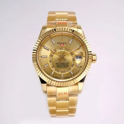 Top-tier watch Rolex men's gold plate gold steel bracelet Navigator series automatic movement watch clasp picture