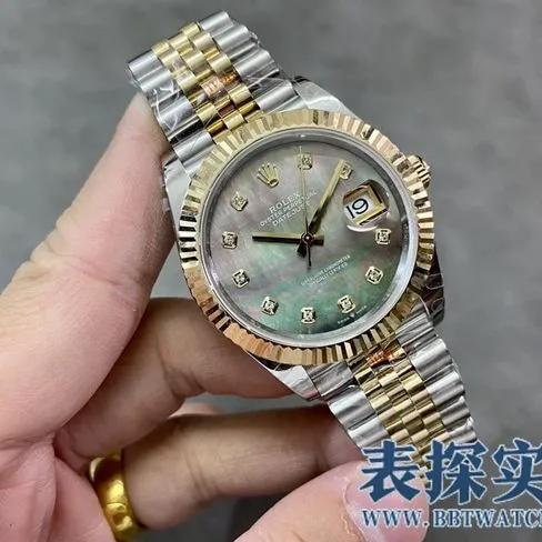 GMRolextop-tiersuper clonegreen dialDatejust41mm watch_How much does it cost_Pictures_How is the workmanship? Bottom cover
