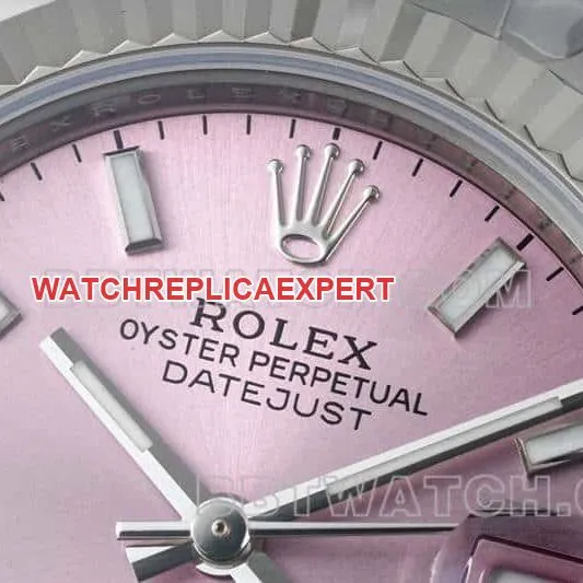 ARF FactoryRolex log top-tier 1:1super pink disk stick hour markers 31mm three-lattice chain link 278274front live photo