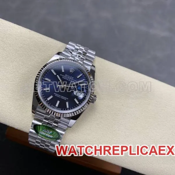 Rolex watch ARF FactoryDatejustblue dial36mmsteel bracelet caseback live photo