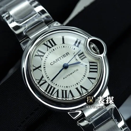 Cartier blue balloon watch women's 33mm white dial blue needle steel bracelet model pictures and prices front live photo