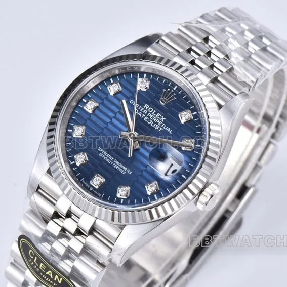 C factory Rolex log super clone36mm blue pit pattern m126234-0057caseback live photo