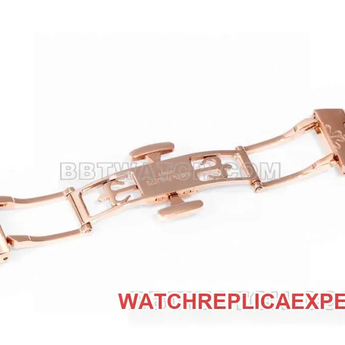 Sporty and elegant collectible watches P1 factory Patek Philippe blue disk rose gold mechanical steel belt models 5990 strap real picture