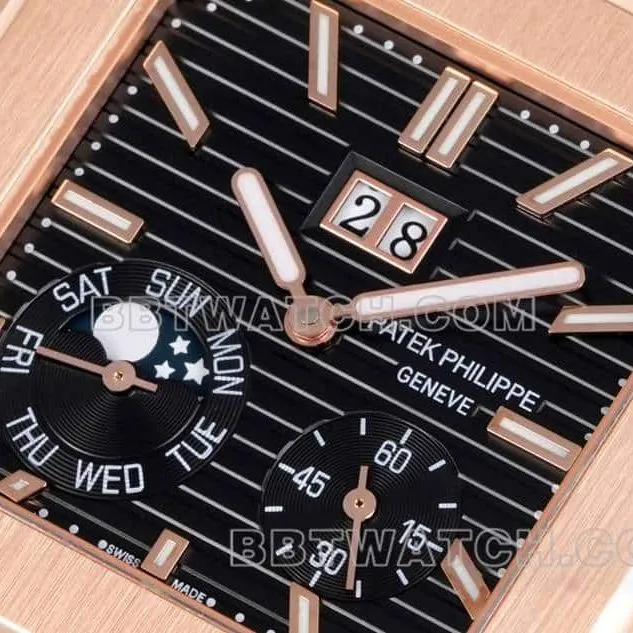 3K FactoryPatek PhilippeCUBITUS1:1super cloneblack dialrose gold5822side live photo