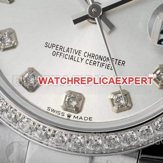 ARF FactoryRolex log silver gray plate 31mm three grid link 278384caseback live photo