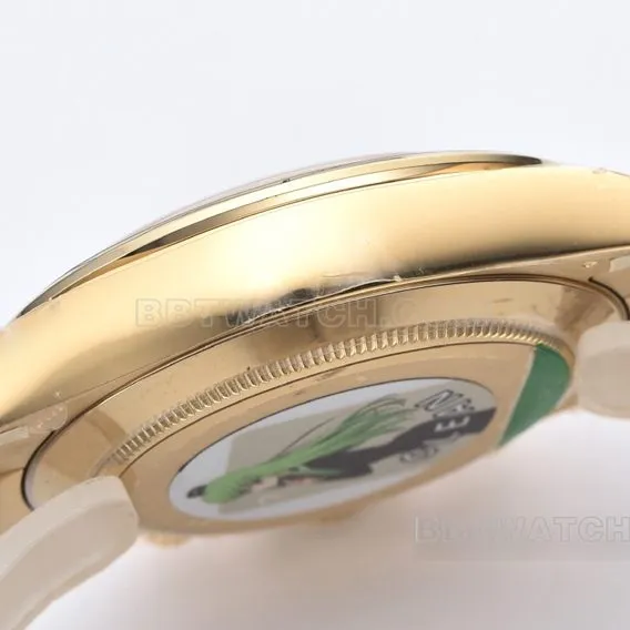 Factory C Rolex Daytona gold plate yellow goldsteel bracelet model m116508-0003 front live photo