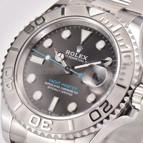 Factory C Rolex Yacht-Master rhodium white plate steel bracelet model m126622-0001front live photo