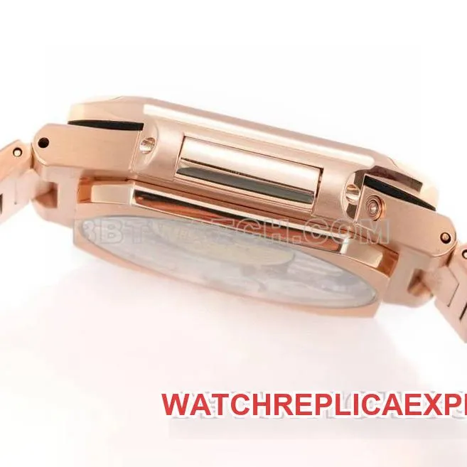 Patek Philippe watch 3k factory 45mm brown green dial240psmovementrose goldsteel bracelet model 5822clasplive photos